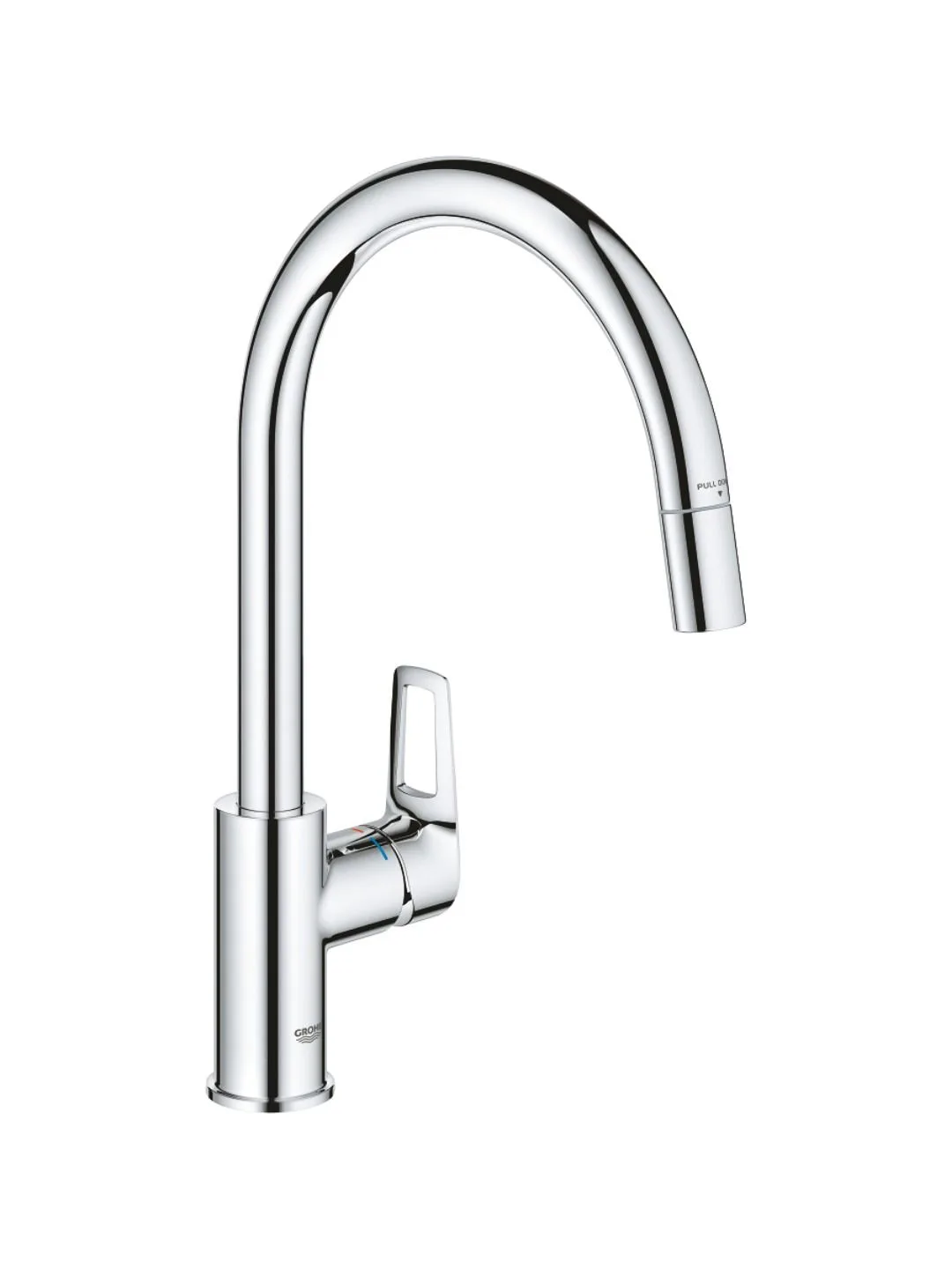 Смеситель для кухни GROHE StartLoop 30556000 с выдвижным изливом, высокий, 360°, хром