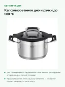 Набор посуды Rosle Silence Pro 130611, 6 предметов, сталь 18/10, индукция, слив в крышке