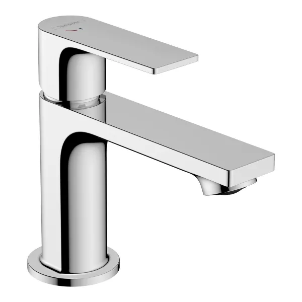Смеситель для раковины Hansgrohe Rebris E 80 CoolStart EcoSmart+ с донным клапаном, хром (72587000)