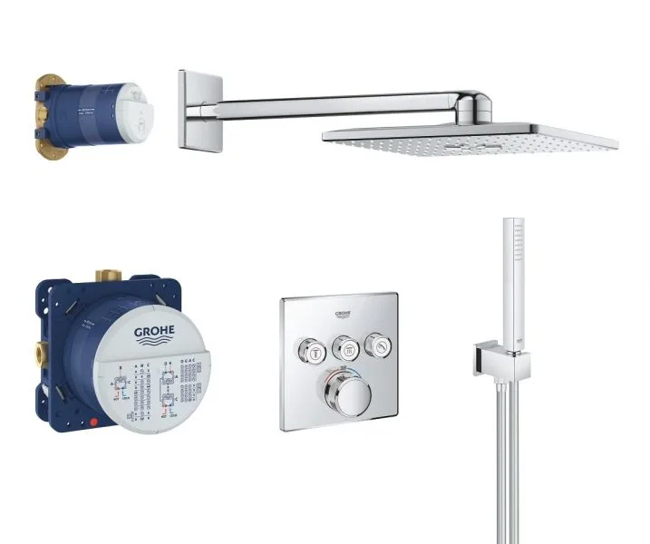 Смеситель для встраиваемого монтажа на 3 выхода Grohe SmartControl 29149000 хром — фото 4 из 8