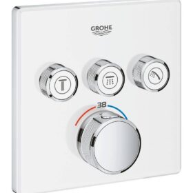 Смеситель для душа Grohe Grohtherm SmartControl 29157LS0, с термостатом, на 3 выхода (белый и хром)