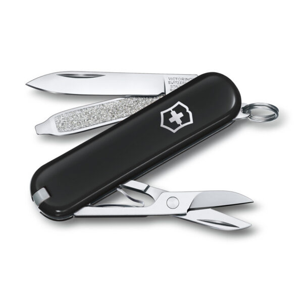 Нож перочинный Victorinox Classic Dark Illusion (0.6223.3B1) 58мм, 7 функций, черный