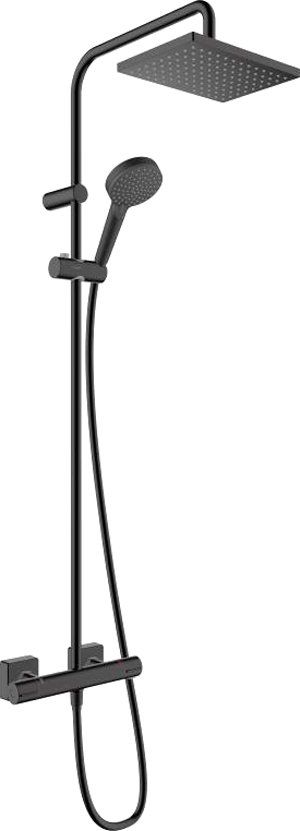 Душевая система c термостатом hansgrohe Vernis Shape Showerpipe 230 1jet 26286670, матовый черный