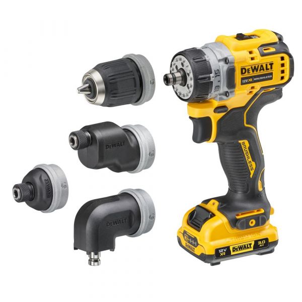 Дрель-шуруповерт DEWALT DCD703L2T-QW 12В XR с набором из 4-х насадок