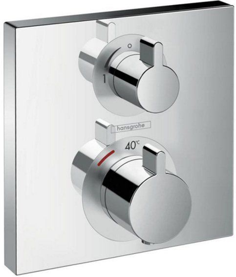 Термостат с запорным вентилем Hansgrohe Ecostat Square 15712000
