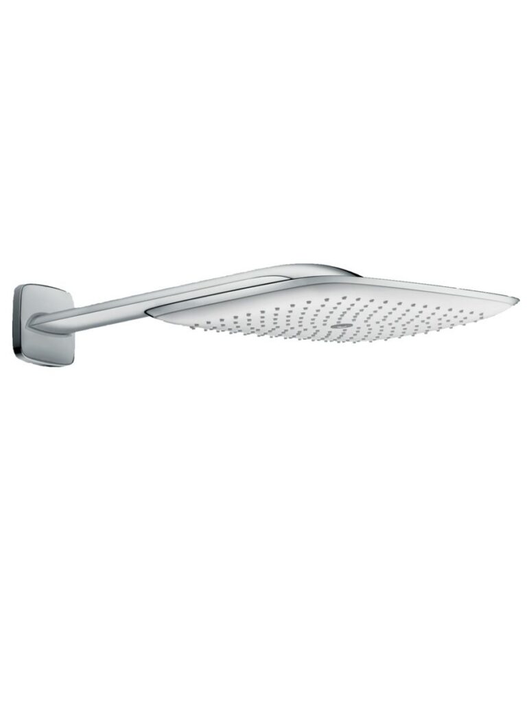 Верхний душ с держателем, белый/хром, Hansgrohe PuraVida 27437400