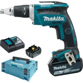 Аккумуляторный шуруповерт Makita DFS452RTJ, 18 В / 5,0 Ач, с 2 батареями и чехлом