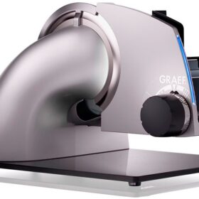 Ломтерезка GRAEF SKS 720 серебристая, премиальный слайсер с держателем Mini-Slice, Германия, 0-20 мм