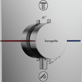 Смеситель Hansgrohe ShowerSelect Comfort E, 15572000, для душа, на 2 потребителя, термостатический, хром