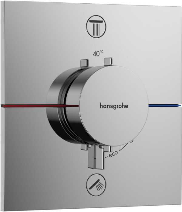 Смеситель Hansgrohe ShowerSelect Comfort E, 15572000, для душа, на 2 потребителя, термостатический, хром
