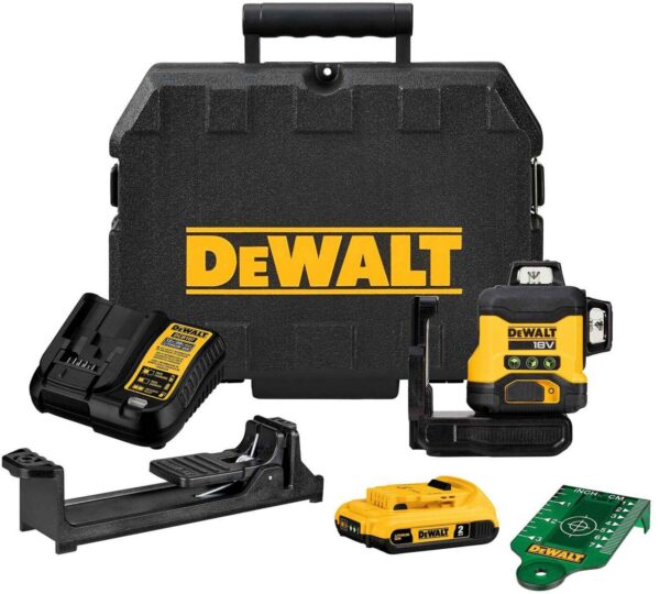 Лазерный нивелир с зеленым лучем DEWALT DCLE34031D1, кейс, Акб и ЗУ