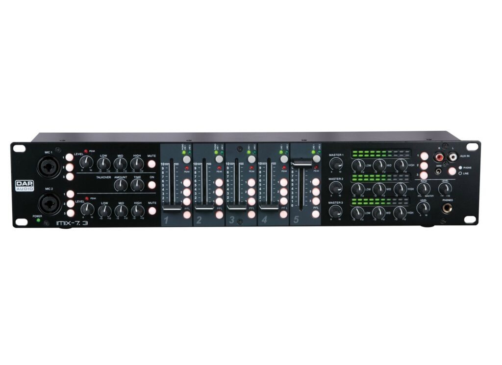 Микшер DAP Audio IMIX-7.3 зональный 3 зоны 5 каналов
