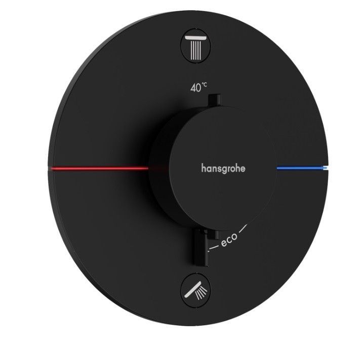 Hansgrohe ShowerSelect S Термостат для душа встраиваемый на 2 потребителя, цвет: матовый черный 1...