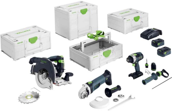 Аккумуляторный комбинированный набор для деревообработки FESTOOL HKC 55/TPC 18/AGC 18/TB M 137 578025