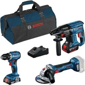 Набор аккумуляторных инструментов BOSCH GSR 18V-45+GBH 18V-21+GWS 18V-7
