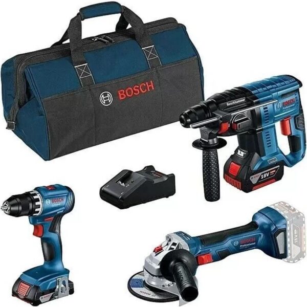 Набор аккумуляторных инструментов BOSCH GSR 18V-45+GBH 18V-21+GWS 18V-7