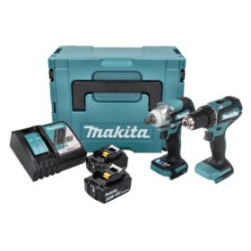 Набор электроинструмента Makita DLX2452TJ DTW300 + DDF485 + 2x акк 5,0 Ач + зарядное устройство + Makpac