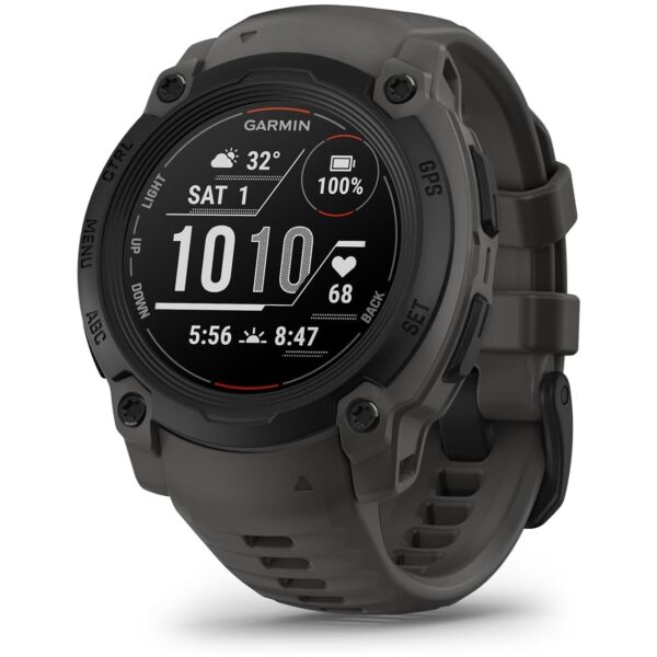 Смарт-часы Garmin Instinct E 45mm Black with Charcoal Band, черно-угольный браслет, 010-02933-00