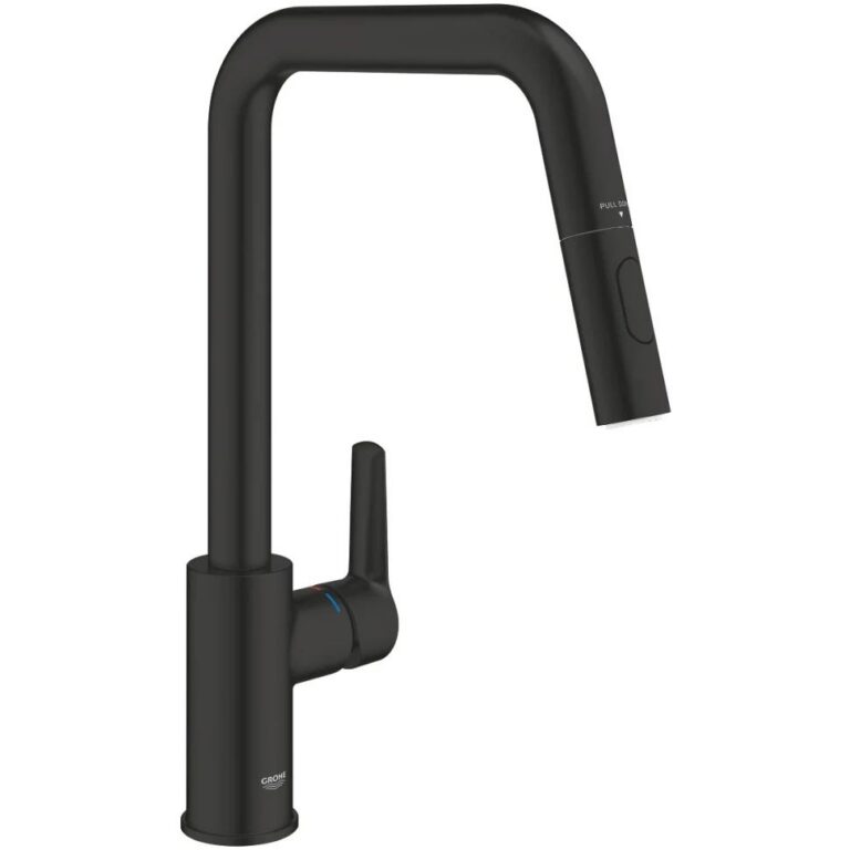 Смеситель для кухни Grohe Start 306312430 с выдвижным изливом, черный матовый