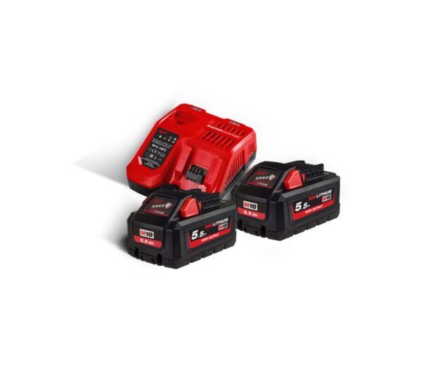 Энергокомплект Milwaukee M18 HNRG-552, 2 аккумулятора и зарядное устройство