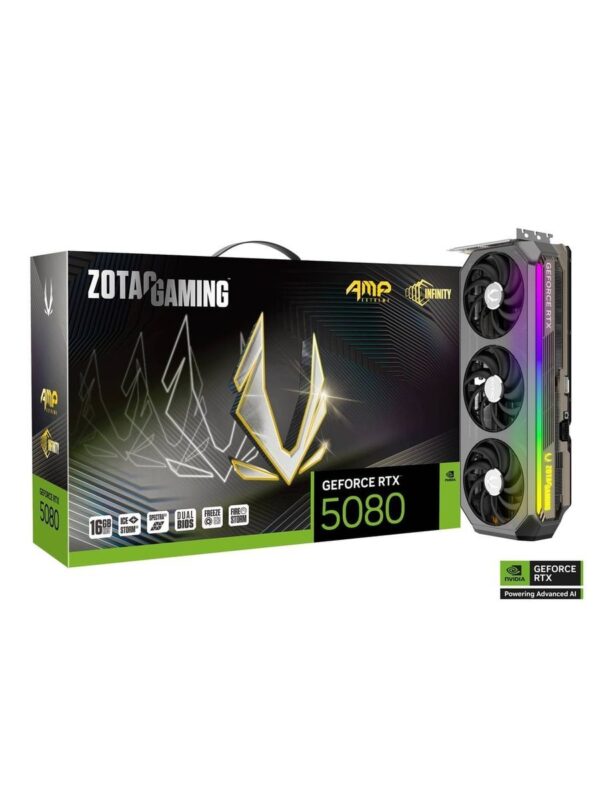 ZOTAC Видеокарта GeForce RTX 5080 AMP Extreme INFINITY 16 ГБ (ZT-B50800B-10P)