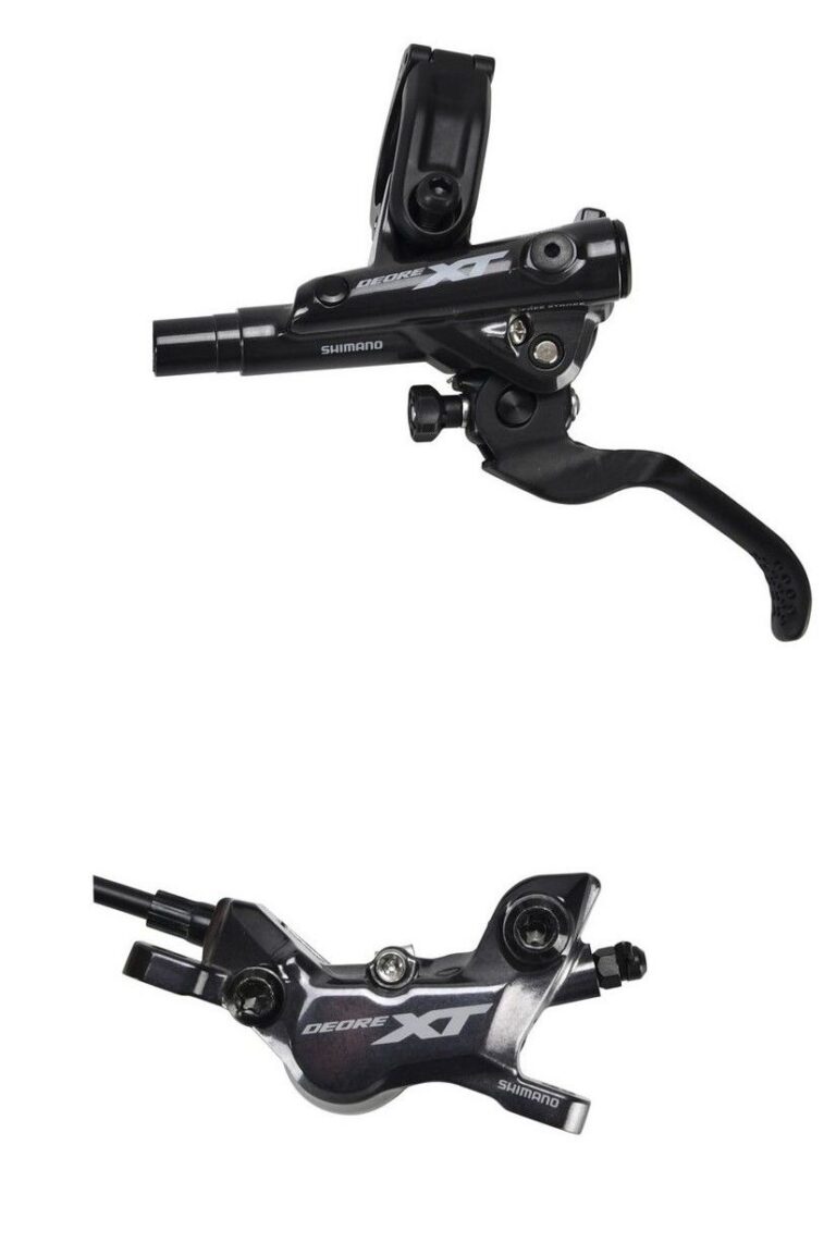 Передний гидравлический тормоз Shimano Deore XT M8120, 4-поршневой, с ручкой BL-M8100L, 1000 мм, ...