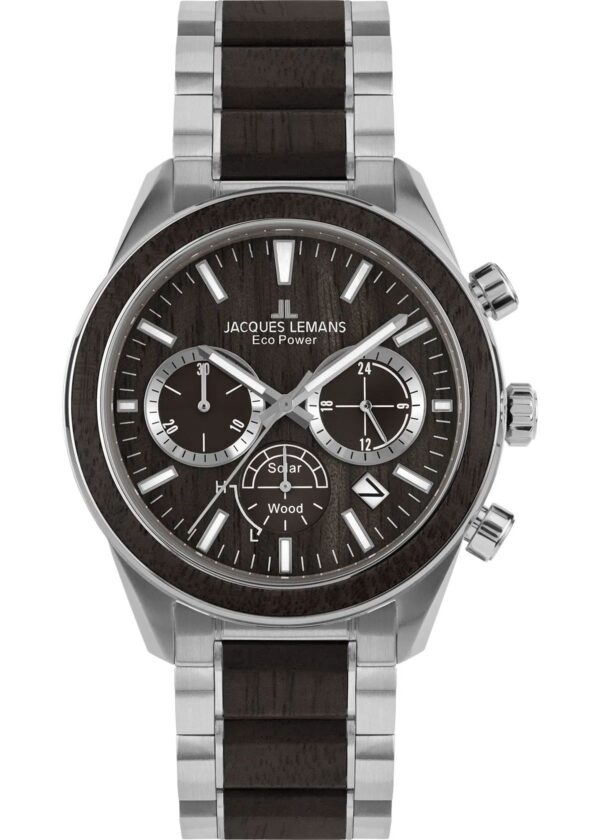 Наручные часы Jacques Lemans 1-2115I, серебряный/дуб