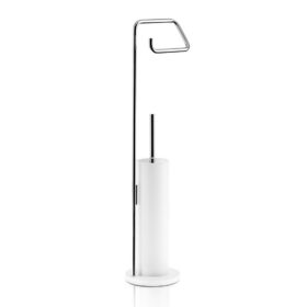 Набор туалетных щеток Decor Walther STONE с держателем для бумаги, белый/хром