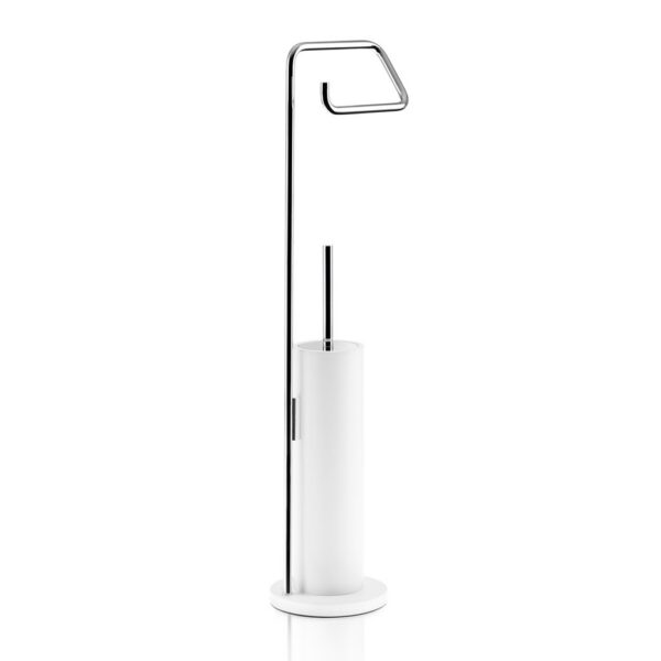 Набор туалетных щеток Decor Walther STONE с держателем для бумаги, белый/хром