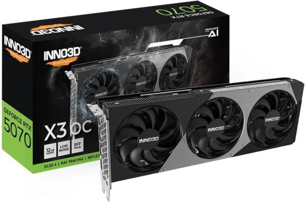 Видеокарта Inno3D GeForce RTX 5070 X3 OC 12 ГБ (N50703-12D7X-195064L)