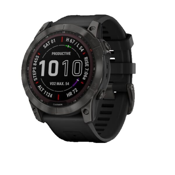 Смарт-часы Garmin Fenix 7X Sapphire Solar Edition Carbon Gray DLC Titanium with Black Band (010-02541-01)