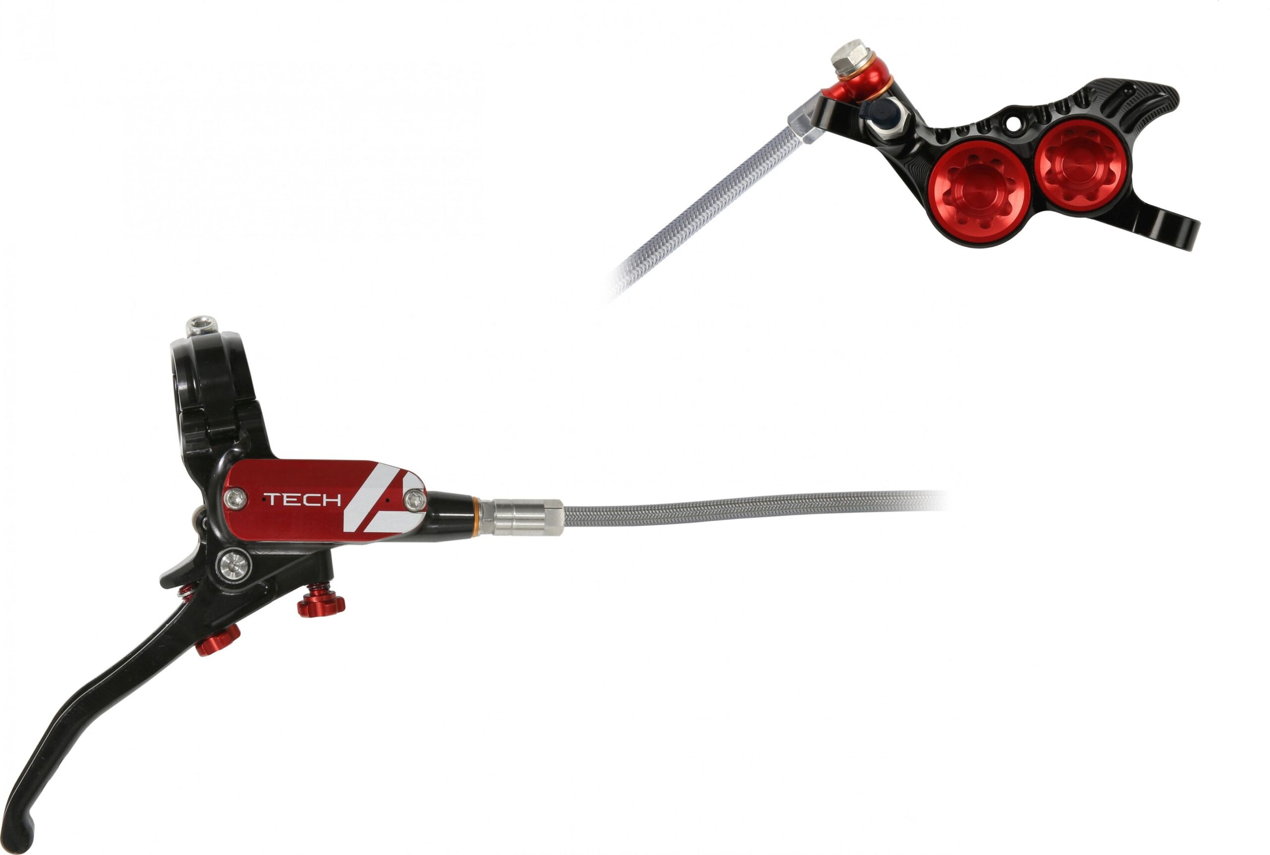 Тормоз дисковый гидравлический задний Hope Tech 4 V4 Disc, красный