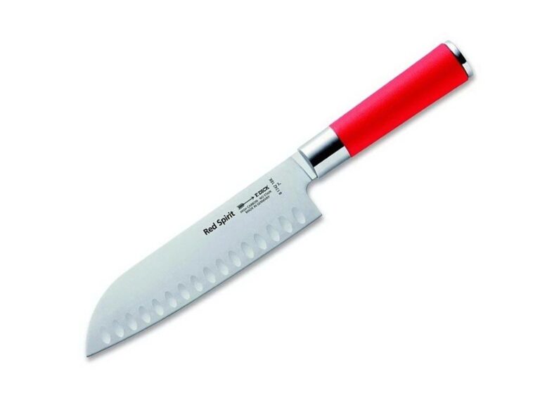 Нож поварской F. DICK Red Spirit Kullenschliff Santoku (8174218K), лезвие 18 см