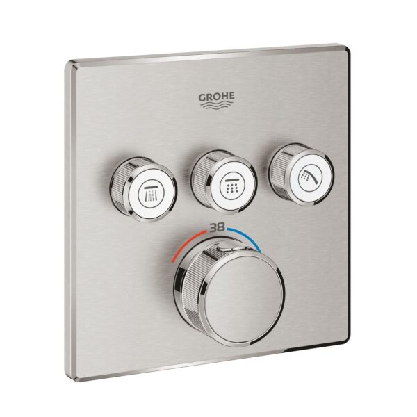 Термостат для ванны с душем 3 источника Grohe Grohtherm SmartControl 29126 DC0 (29126DC0) суперсталь