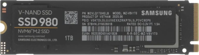 Твердотельный M.2 NVMe накопитель 980 1 ТБ (MZ-V8V1T0BW)