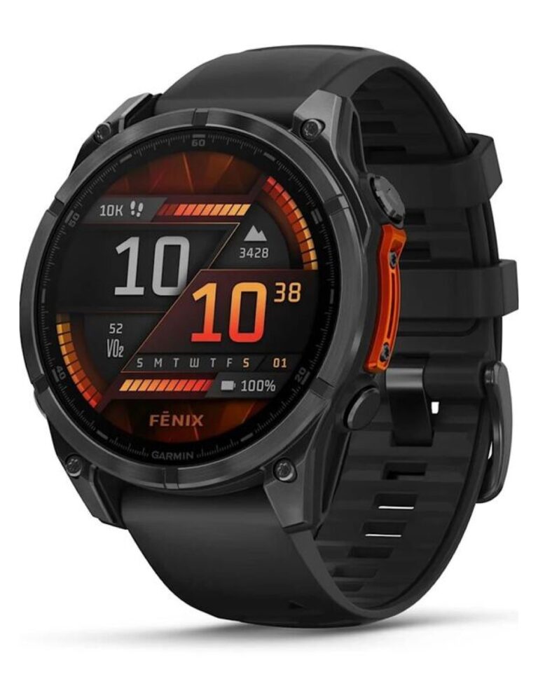 Умные часы Garmin Fenix 8, 51mm, AMOLED, Slate Gray with Black Silicone Band (010-02905-00)
