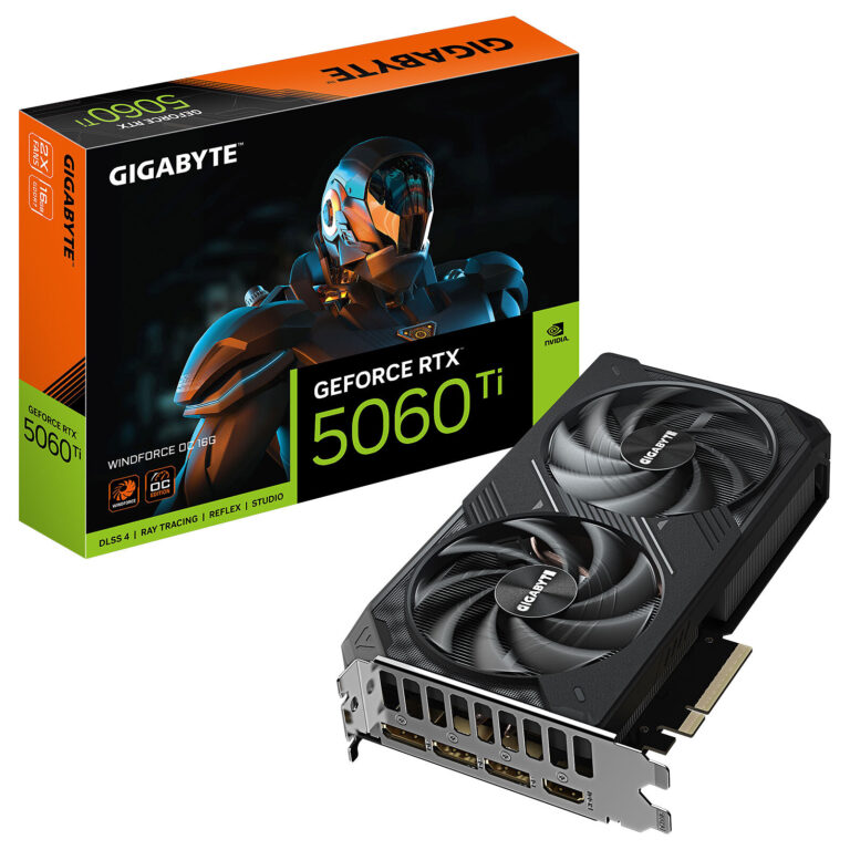 Видеокарта Gigabyte GeForce RTX 5060 Ti WINDFORCE 8G (GV-N506TWF2-8GD)