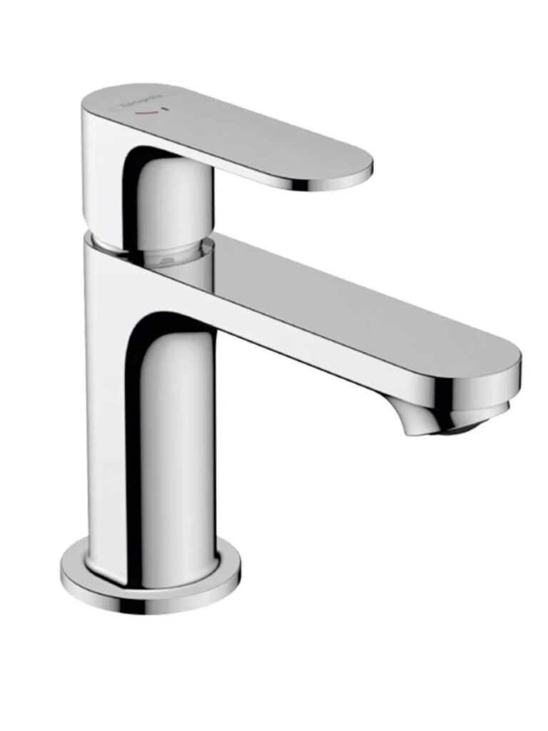 Смеситель Hansgrohe Rebris S 80 CoolStart 72584000 с металлическим сливным гарнитуром