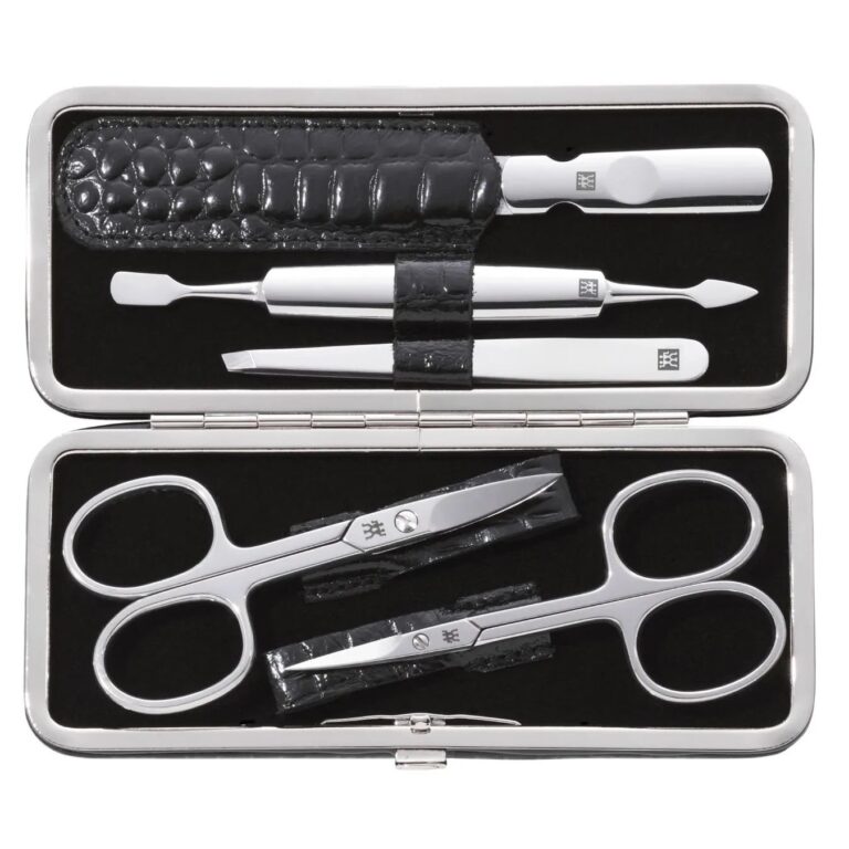 Маникюрный набор Zwilling Classic Inox 5 предметов (97507-004), черный, отделка "крокодил"