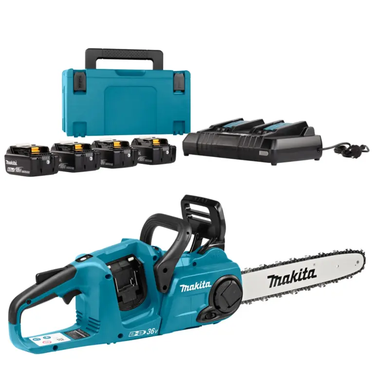 Пила сетевая  Makita DUC353PG4, зарядное устройство, 4 акб, шина 35 см