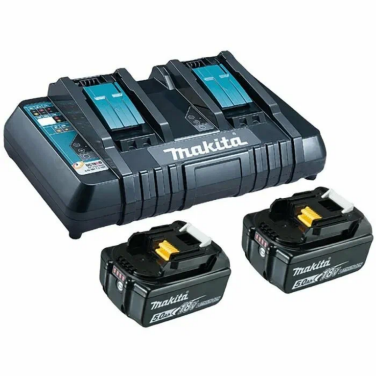 Аккумуляторный набор Makita Power Source-Kit Li 199482-2, 18 В / 5,0 Ач, 2 батареи и двойное зарядное устройство