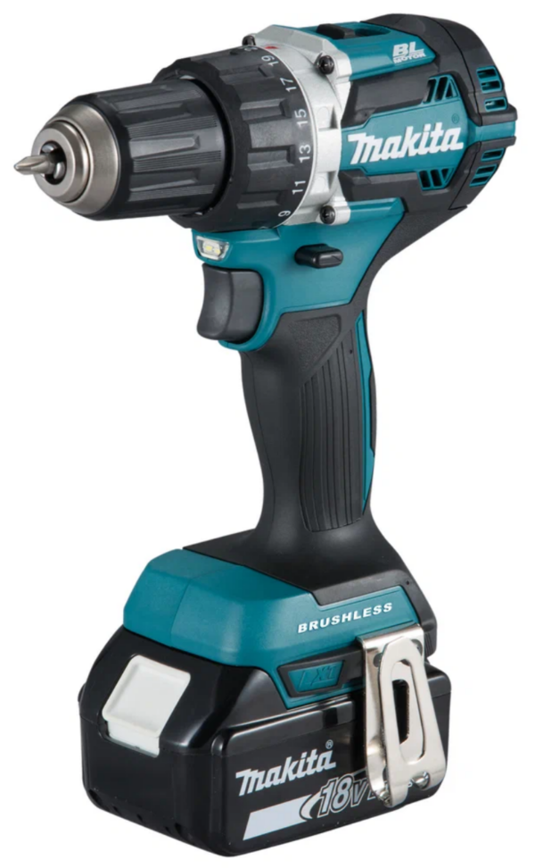 Аккумуляторная дрель-шуруповерт Makita DDF484RTE, зеленый/черный