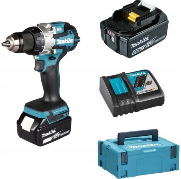 Аккумуляторная дрель-шуруповерт Makita DDF489RTJ, зеленый/черный