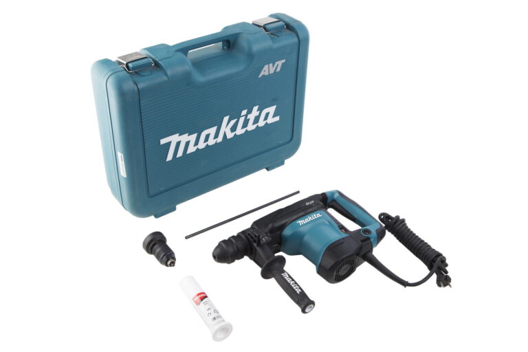 Перфоратор сетевой Makita HR3210FCT, 3 режима, зеленый/черный, кейс