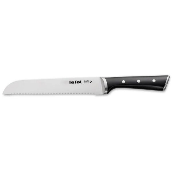 Нож для хлеба Tefal Ice Force 20 см K2320414, черный/нержавеющая сталь