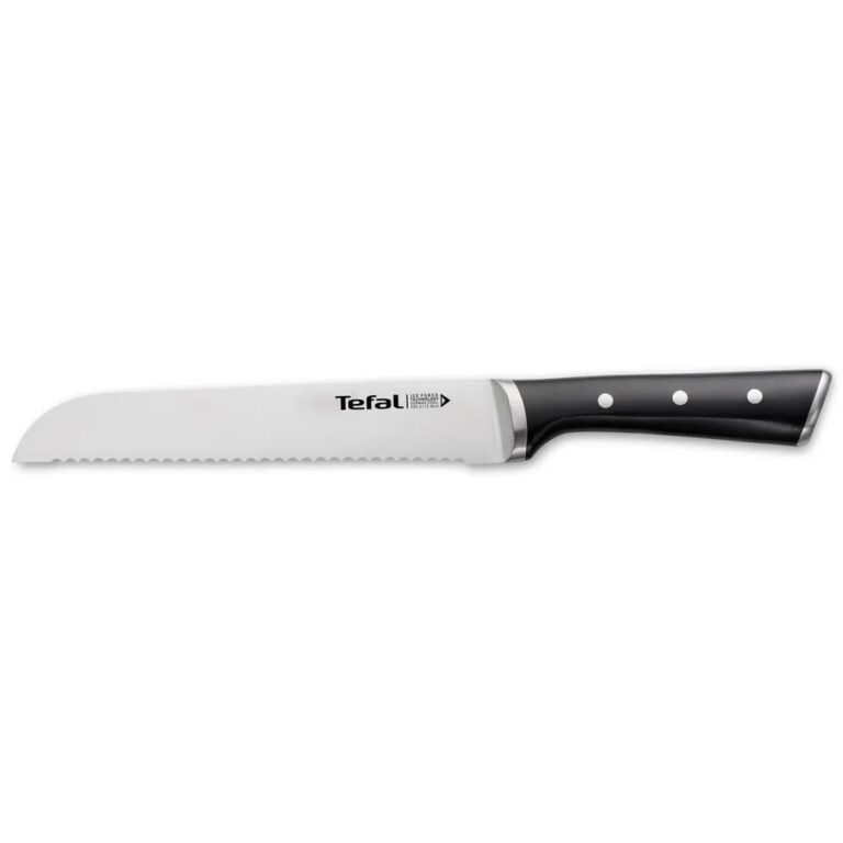 Нож для хлеба Tefal Ice Force 20 см K2320414, черный/нержавеющая сталь