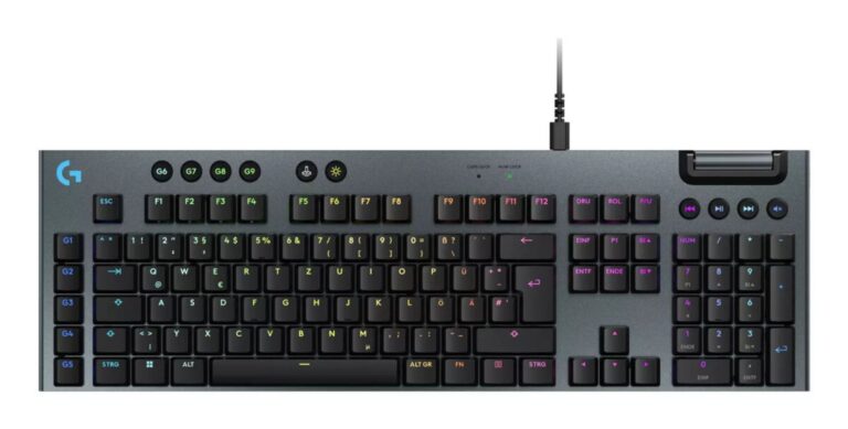 Игровая клавиатура проводная Logi G915 X Low-Profile(GL Tactile Brown), Немецкая раскладка, черный