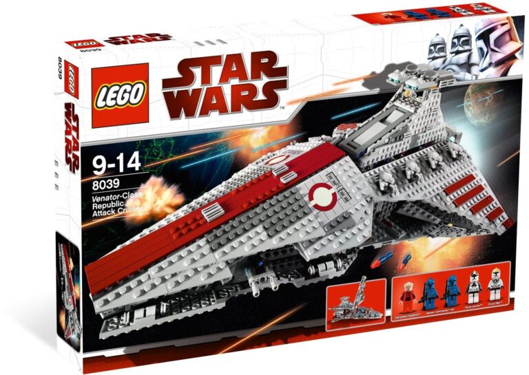 Конструктор Star Wars 8039 Атакующий республиканский крейсер класса Венатор, 1170 деталей