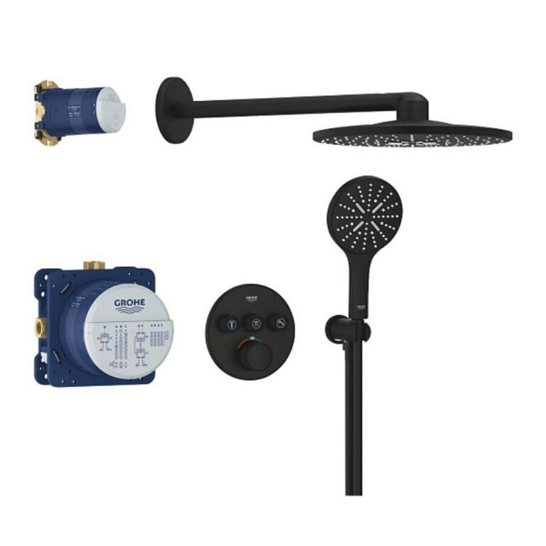 Душевой комплект GROHE Grohtherm SmartControl 34863KF0, черный матовый