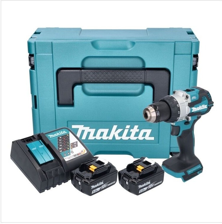 Аккумуляторная ударная дрель-шуруповерт Makita DHP489RTJ (1800 об/мин, 27000 уд/мин)